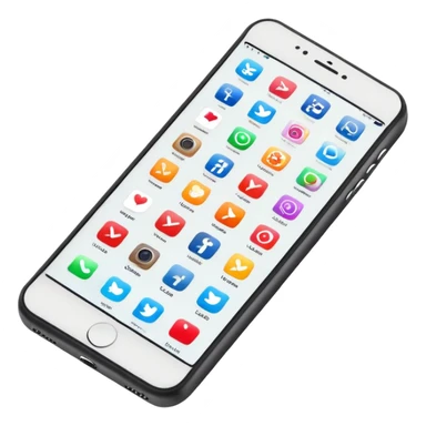 Smartphone with social media apps 2007 sticker