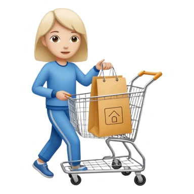 generate a emoji for my app for each  -home, account, cart, and tag . Note that use only lines without background and give me in text  sticker