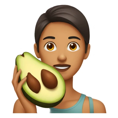 Aguacate con labios grandes sticker