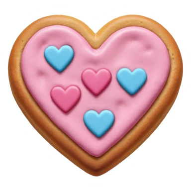 Pan concha en forma de corazón  sticker