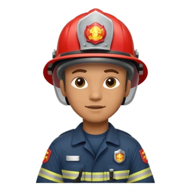 Firefighter wearing helmets sticker