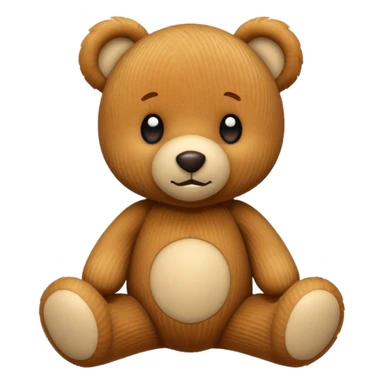 Corduroy texture teddy bear sticker