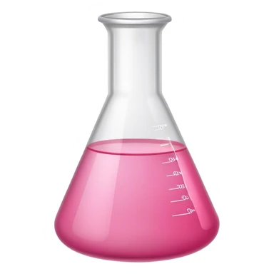 conical flask with pink liquid  sticker