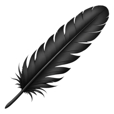 small black feather sticker
