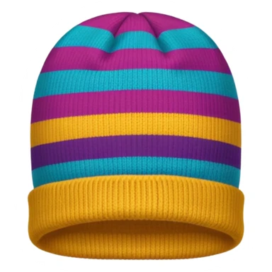 horizontal striped beanie sticker