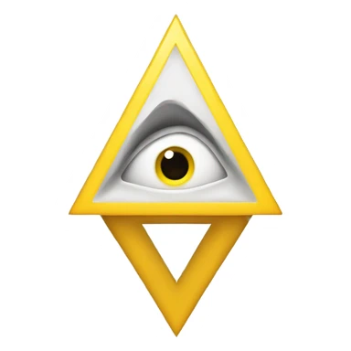 eye in a yellow triangle sticker