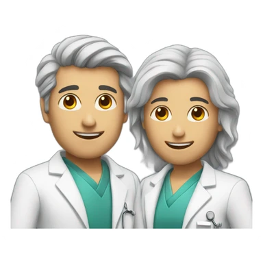 Two doctors in love sticker