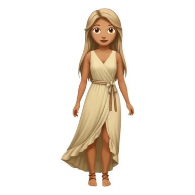 Empowered woman enjoying long tied hairs with full body sideways photo sticker