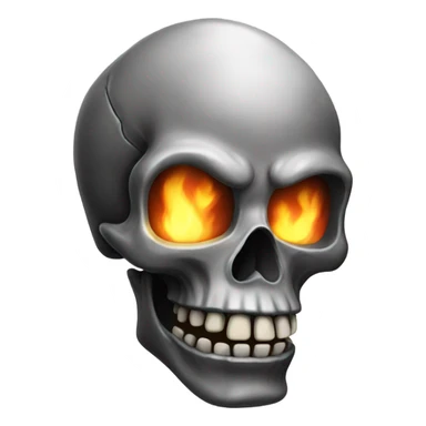  Huge flameed skull sticker