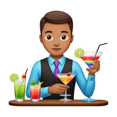 bartender mixing drinks sticker