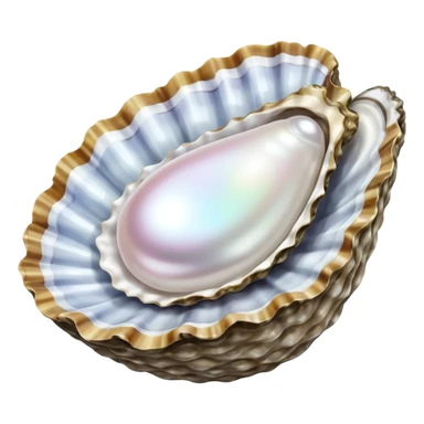 Pearl in oyster emoji sticker