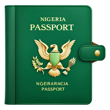 Green, Nigerian, Passport, with Eagle Logo sticker