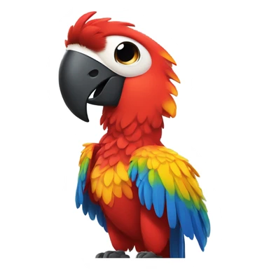 A scarlet macaw putting on sunglasses with an explosion behind them  sticker