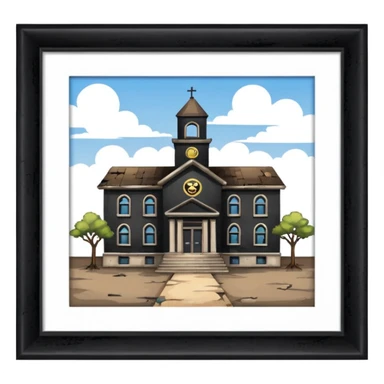 Abandoned school sticker