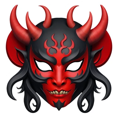 demon woman maskl sticker