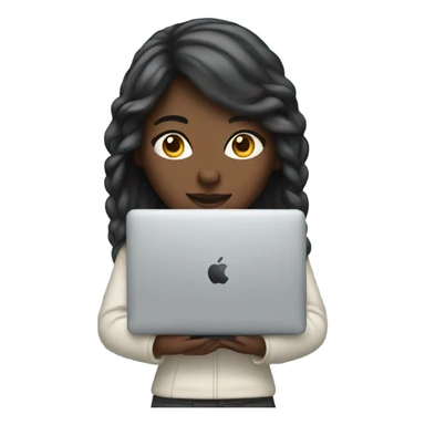 Girl with macbook air sticker