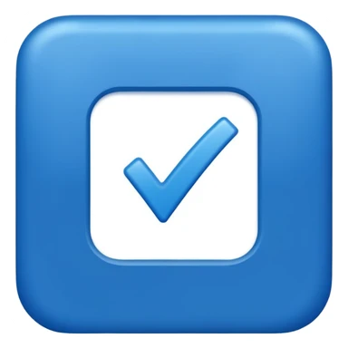 I want a blue background and a white checkmark inside it emoji which I will call the "Fake Roblox Verified Badge Emoji" and the blue background should be square and it should be the "🟦" emoji being the background sticker