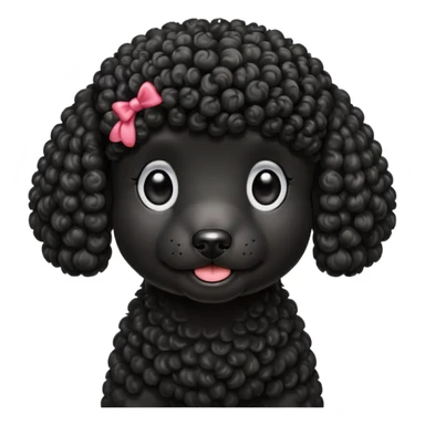 Black Poodle sticker