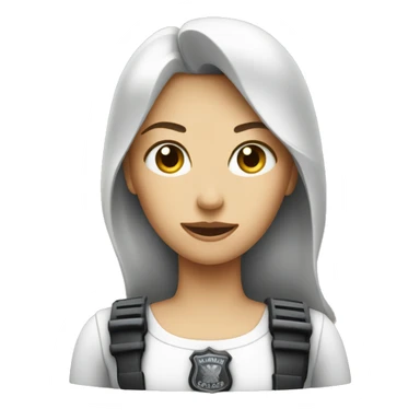 a woman siren with a police siren on sticker