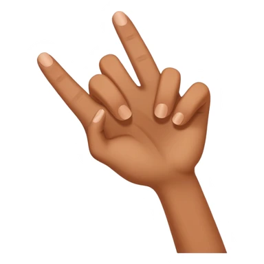 Brown Fingers holding L pose sticker