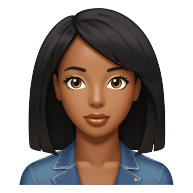 Kelly Rowland from Destiny's Child with black hair sticker