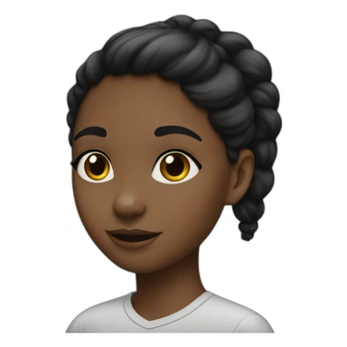 girl-black hear sticker