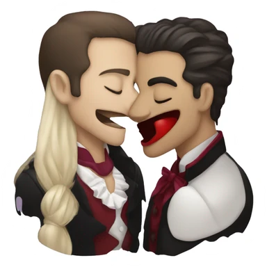 kissing vampires sticker