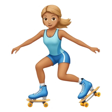 Mujer patinando  sticker