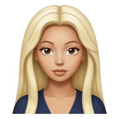 Beyonce from Destiny's Child with long platinum blonde hair sticker