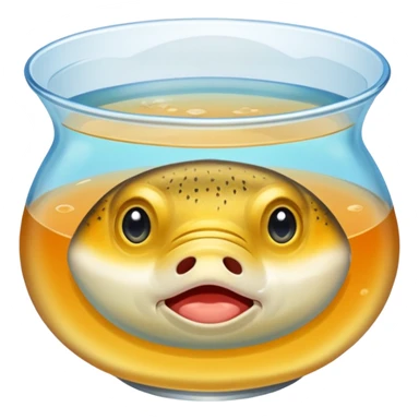watery soup, fish head sticker