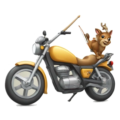 Deer motorbike and bow and arrow  sticker