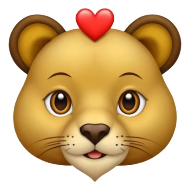 León con ojos de corazónes  sticker