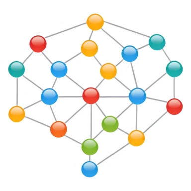 sitemap diagram with connected nodes sticker