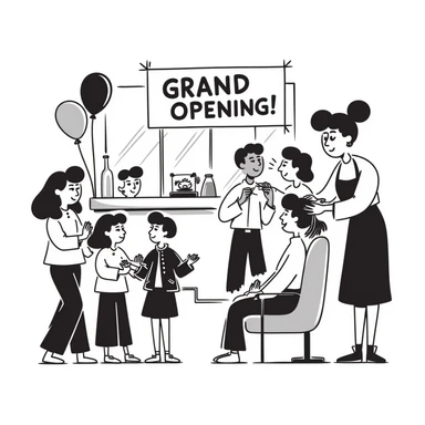 discount, event, customer attraction for hair salon marketing sticker