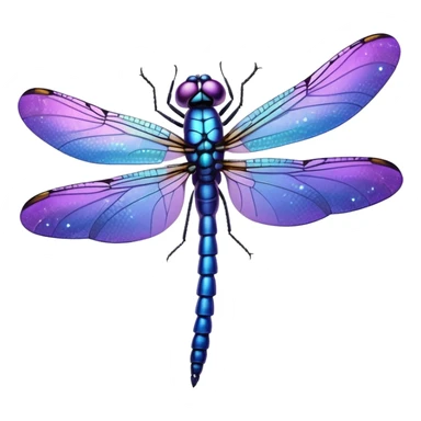 glitter purple dragonfly sticker