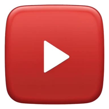 YouTube logo, simple and recognizable sticker