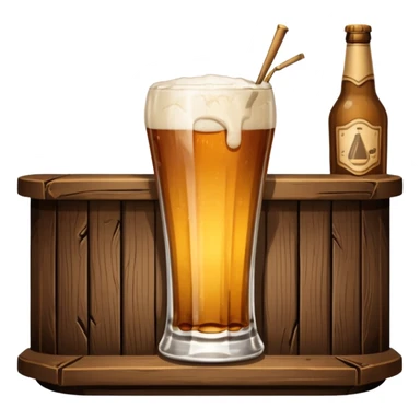 Speakeasy bar broken beer glass  sticker