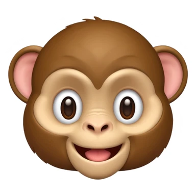 happy cute monkey emoji sticker