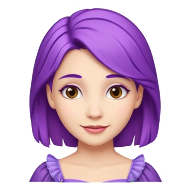 Mor saçlı prenses  sticker