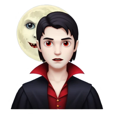 Un vampiro o vampira bajo la luna sticker