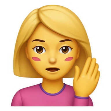 generate an emoji of a woman head smacking herself sticker