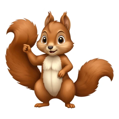 Squirrel pointing at something sticker