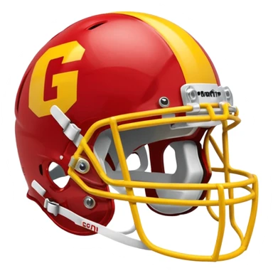college football player helmets red & yellow mix sticker