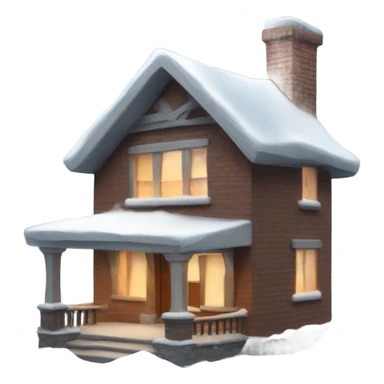 House with snow sticker