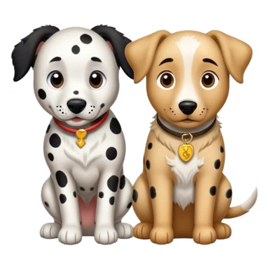 Dalmatian with a Belgium shepherd  sticker