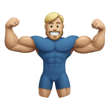 muscle flex holding plate sticker