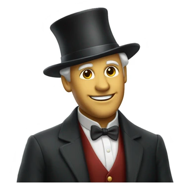 distinguished gentleman tipping his hat sticker