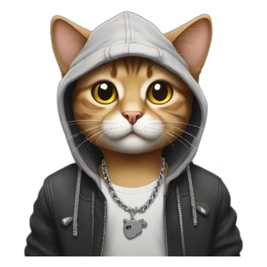 gangsta cat cute  sticker