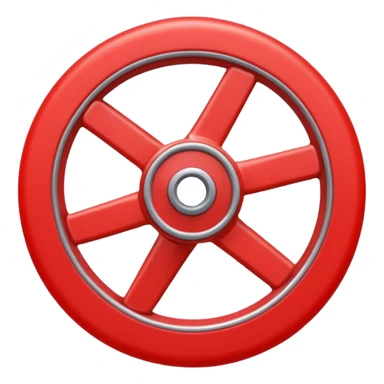 red glider wheel sticker