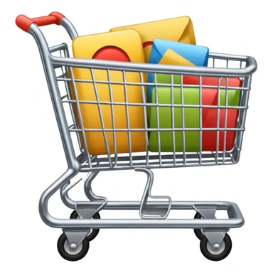 shopping cart vintage like a sticker sticker